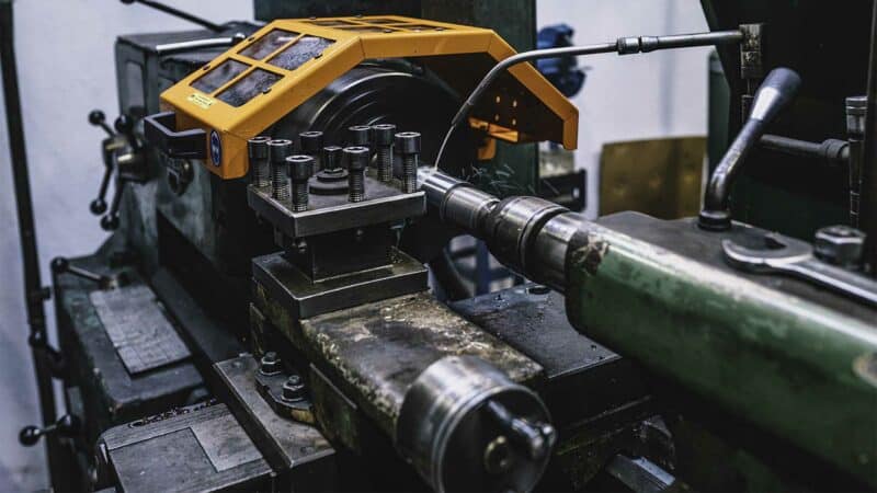 CNC Maschine alt, Schutzvorrichtung